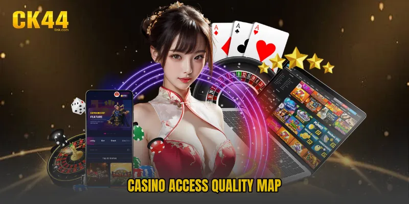 Casino access quality map