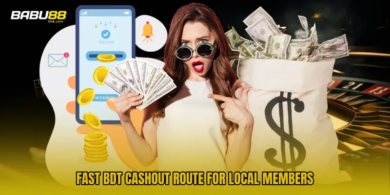 Fast BDT cashout route for local members